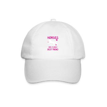 Horses are a girl's best friend - Baseball Cap - white/white - Front
