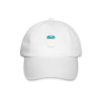 Mountain hikes and campfires speak hiking wall - Baseball Cap - white/white - Front