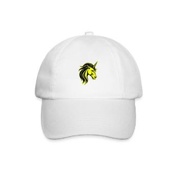 Unicorn Head Portrait Icon - Baseball Cap - white/white - Front