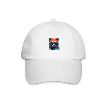 Féroce et fougueux : T-shirt panda rouge rétro - Casquette classique - blanc/blanc - Devant