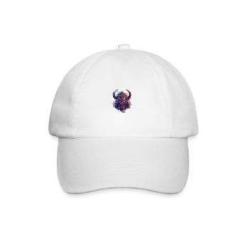 Wikinger Odin Totenkopf - Baseballkappe - Weiß/Weiß - Vorne
