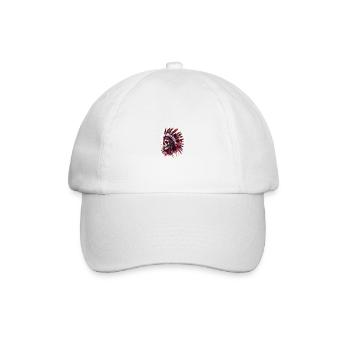 Indian Chief Skull - Baseball Cap - white/white - Front