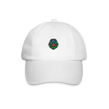 Gorilla Portrait Colorful - Baseball Cap - white/white - Front