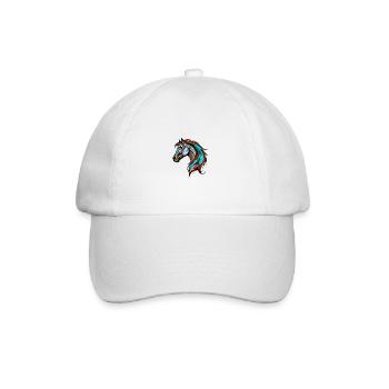 Horse Portrait Colorful - Baseball Cap - white/white - Front