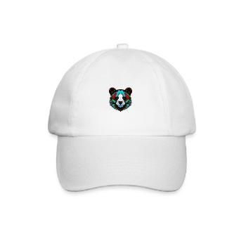 Panda Portrait Colorful - Baseball Cap - white/white - Front