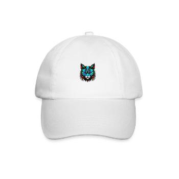 Cat Portrait Colorful Head - Baseball Cap - white/white - Front