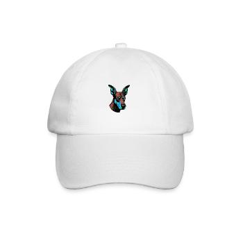 Doberman Dog Portrait Colorful - Baseball Cap - white/white - Front