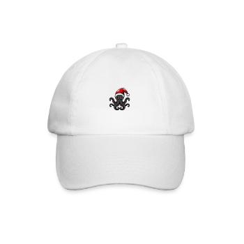 Oktopus Weihnachten - Baseballkappe - Weiß/Weiß - Vorne