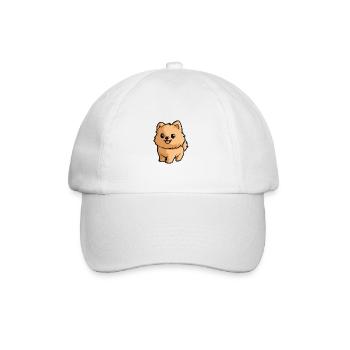 Pomeranian Dog Comic Baby Pomeranian - Baseball Cap - white/white - Front