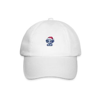 Elephant Christmas Cute - Baseball Cap - white/white - Front