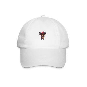 Elch Weihnachten Niedlich - Baseballkappe - Weiß/Weiß - Vorne