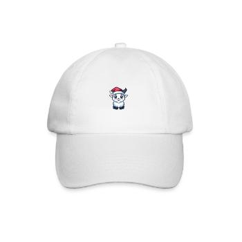 Mountain Goat Christmas Cute - Baseball Cap - white/white - Front