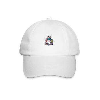 Einhorn Ski Bier - Baseballkappe - Weiß/Weiß - Vorne