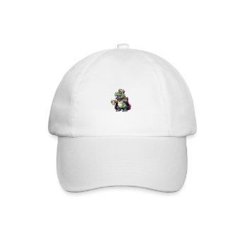 Dinosaur T-Rex Beer Funny - Baseball Cap - white/white - Front