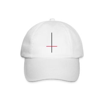 Umgedrehtes Kreuz - Baseballkappe - Weiß/Weiß - Vorne
