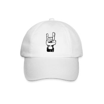 Rock and roll de la main - Casquette classique - blanc/blanc - Devant