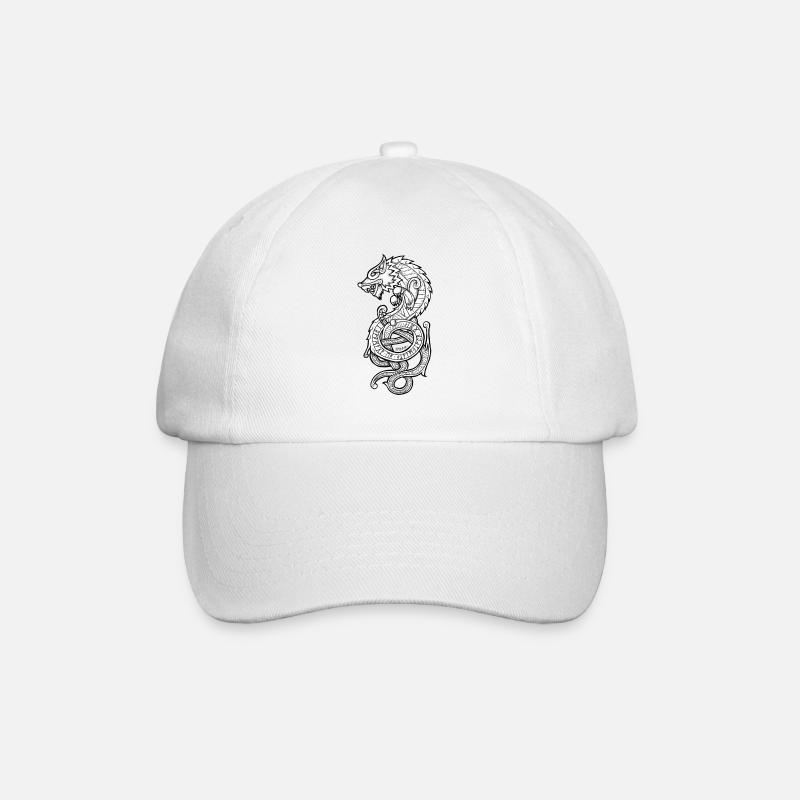 Der Fenrir Wolf - Baseballkappe - Weiß/Weiß