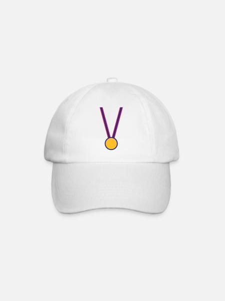 médaille - Casquette classique - blanc/blanc