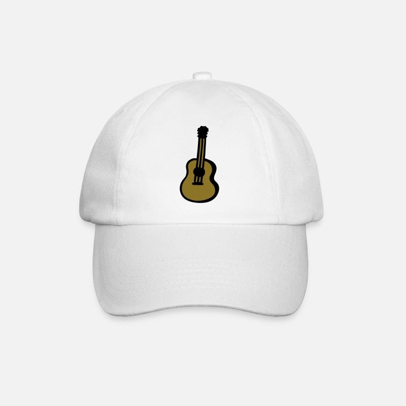 Gitarre - Baseballkappe - Weiß/Weiß