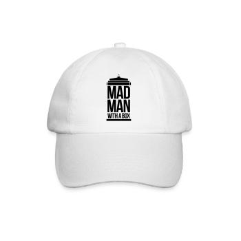 Mad man with a box - Baseball Cap - white/white - Front