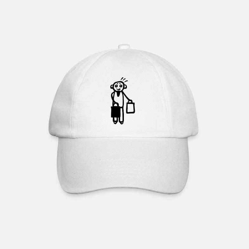 Papa geht shoppen - Baseballkappe - Weiß/Weiß