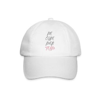 nie ohne mein team design - Baseballkappe - Weiß/Weiß - Vorne
