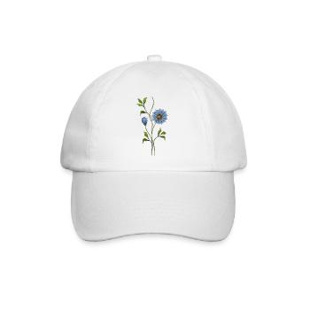 Bunte blume - Baseballkappe - Weiß/Weiß - Vorne