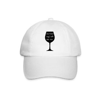 zu vino sag ich nie no - Baseballkappe - Weiß/Weiß - Vorne