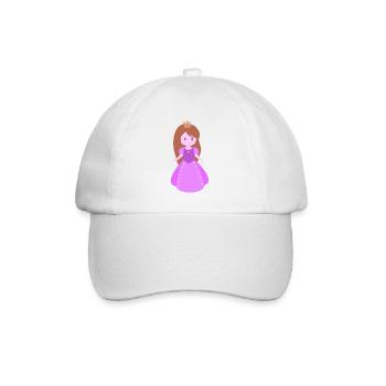 Prinzessin Mädchen Figur - Baseballkappe - Weiß/Weiß - Vorne