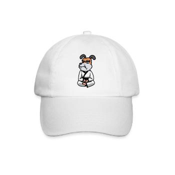 Karate Fighting Dog Judo Dog Fighter Martial Arts - Baseball Cap - white/white - Front