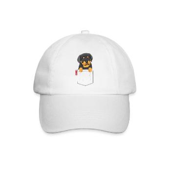 Poche de Rotweiller - Casquette classique - blanc/blanc - Devant