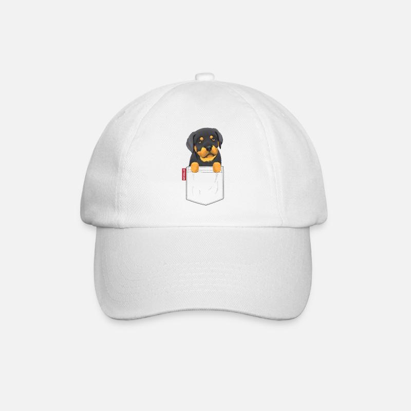 Rotweiller Pocket - Baseball Cap - white/white