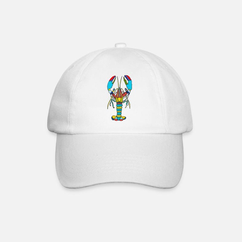Crabe coloré style néon - Casquette classique - blanc/blanc