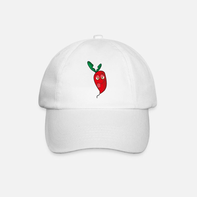 radish - radier - character - Dessin animé - Casquette classique - blanc/blanc