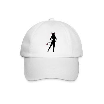 Teufel Hot Girl - Baseballkappe - Weiß/Weiß - Vorne