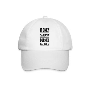 Si seulement le sarcasme brûlait des calories - Casquette classique - blanc/blanc - Devant