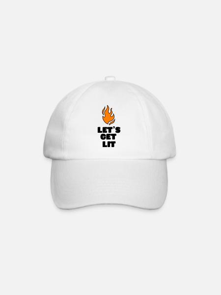 FEUERZEUG BRAND FEUER LAGER LAGERFEUER CAMP MOTIVE - Baseballkappe - Weiß/Weiß