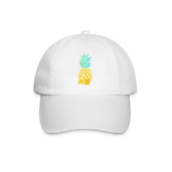 Fleurs d’ananas et d’hibiscus - Casquette classique - blanc/blanc - Devant