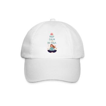 Keep calm and do yoga - Baseball Cap - white/white - Front