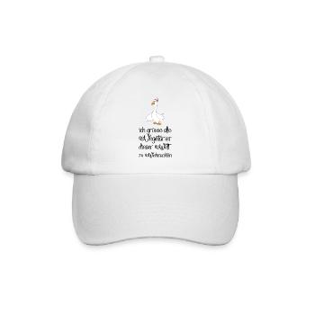 Lustige Geschenke für Vegetarier zu Weihnachten - Baseballkappe - Weiß/Weiß - Vorne
