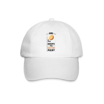UNE ORANGE par jour éloigne le médecin - Casquette classique - blanc/blanc - Devant