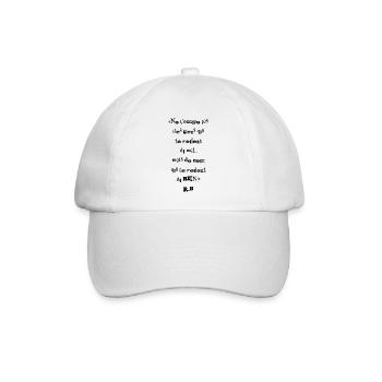 les petites phrases pour réfléchir - Casquette classique - blanc/blanc - Devant