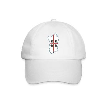 Sardinia 4 Moors - Baseball Cap - white/white - Front