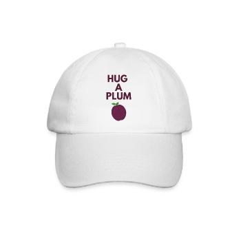 HUG A PLUM - Baseball Cap - white/white - Front