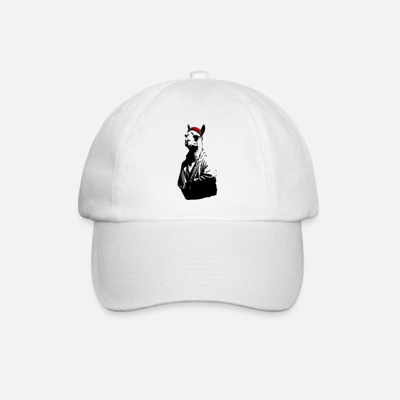 Mütze Lama - Baseballkappe - Weiß/Weiß