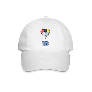 18. 18 YEARS OLD. 18th ANNIVERSARY. BIRTHDAY 18 YEARS. - Baseball Cap - white/white - Front