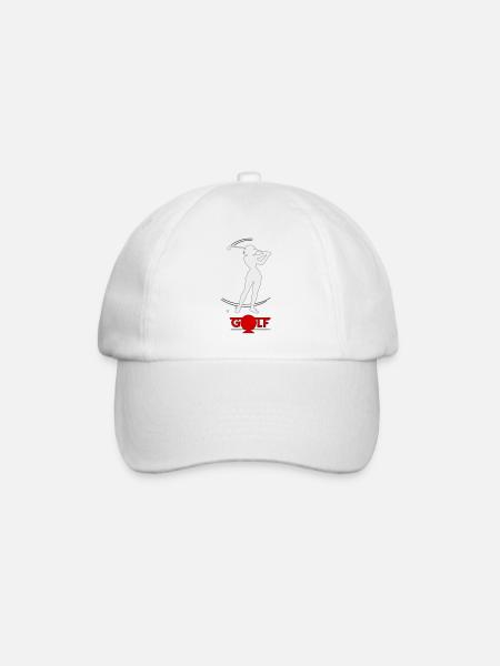 Retro-Golfer - Baseballkappe - Weiß/Weiß