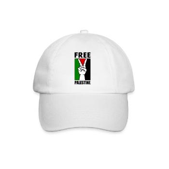 Free palestine - Baseballkappe - Weiß/Weiß - Vorne