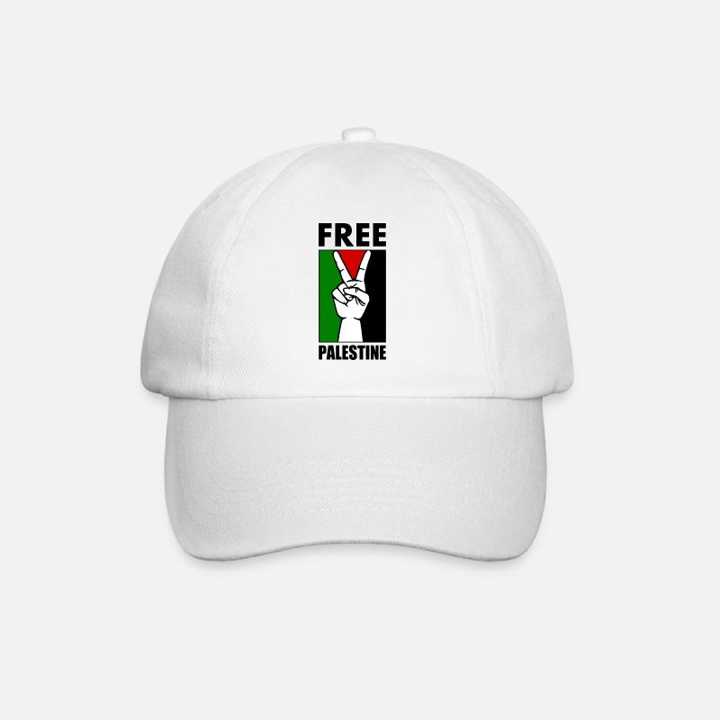 Free palestine - Casquette classique - blanc/blanc