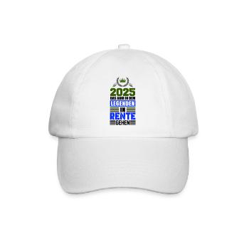 rente 2025 legenden - Baseballkappe - Weiß/Weiß - Vorne
